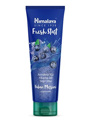 Himalaya Since 1930 Fresh Start Arındırıcı Yüz Yıkama Jeli, Yaban Mersini, Yağ Temizleyici, Yağlı Ciltler, 100 ml