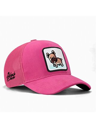 BlackBörk V1 Trucker Kids Köpek - 9 Kod Logolu Unisex Pembe Çocuk Şapka (CAP)