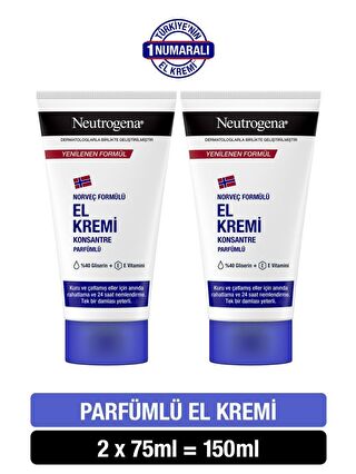 Neutrogena Norveç Formülü El Kremi Parfümlü 75 Ml X 2 Adet