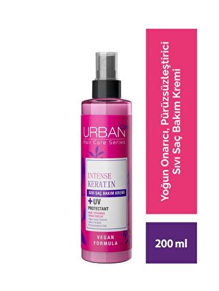 Urban Care Intense Keratin Aşırı Yıpranmış Cansız Saçlara Özel Sıvı Saç Bakım Kremi-Vegan-200 ML