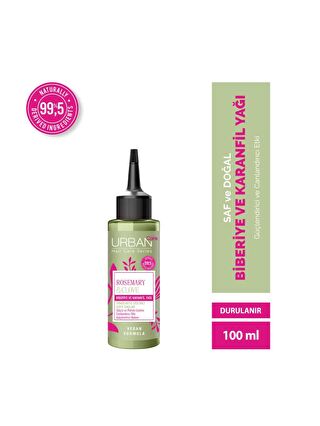 Urban Care Rosemary & Clove Biberiye ve Karanfil Saç Bakım Yağı % 99.5 Doğal ve Saf 100 ML