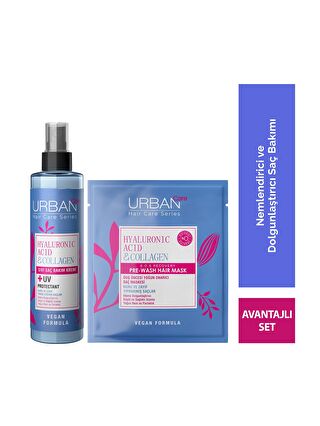 Urban Care Hyaluronik Asit & Kolajen Kuru ve Cansız Saçlara Özel Saç Bakım Seti - Vegan