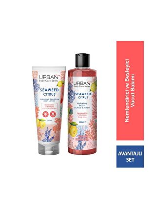 Urban Care Body Series Seaweed Citrus Nemlendirici ve Besleyici Duş Jeli & Vücut Losyonu - 2'li Set