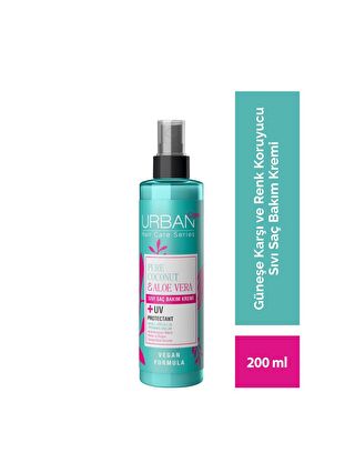 Urban Care Pure Coconut&Aloe Vera Boyalı Saçlar Özel Renk Koruyucu Sıvı Saç Bakım Kremi-Vegan-200 ML