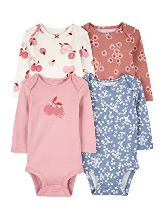 Carter's Karışık Kız Bebek Uzun Kollu Body Set 4'lü Paket