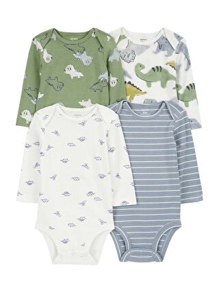 Carter's Karışık Erkek Bebek Uzun Kollu Body Set 4'lü Paket