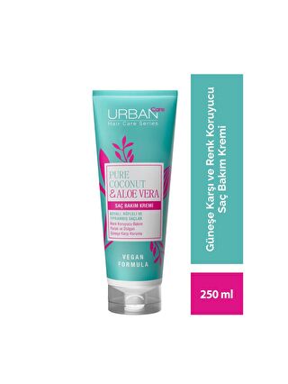 Urban Care Pure Coconut&Aloe Vera Boyalı Saçlara Özel Renk Koruyucu Saç Bakım Kremi-250ML-Vegan