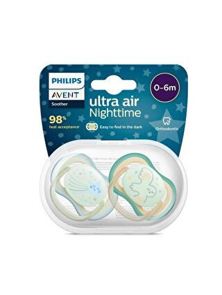 Philips Avent Ultra Air Gece 2'li Emzik 0-6 Ay Yıldız Kuş