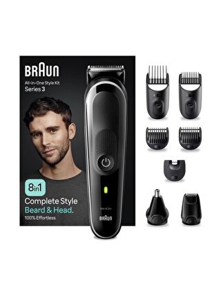 Braun Series 3 MGK3440 Hepsi Bir Arada Şekillendirme Seti, 8’i 1 Arada Erkek Bakım Kiti 80707868