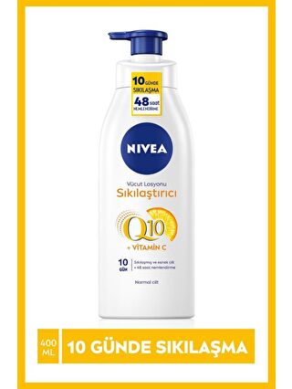 NIVEA Q10 Sıkılaştırıcı Vücut Losyonu 400 ml, Vitamin C, 48 Saat Ne mlendirme, 10 Günde Sıkılaş