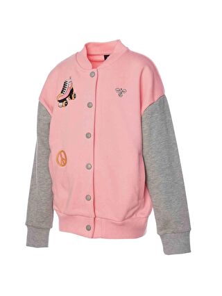 Hummel Karışık Dagnes Bomber Çocuk Pembe Yuvarlak Yaka Kolej Ceket