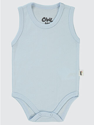 Civil Baby Bebek Çıtçıtlı Badi 3-9 Ay Mavi