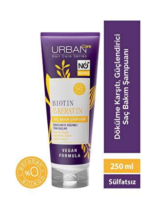 Urban Care Biotin & Keratin Dökülme Karşıtı Sülfatsız Saç Bakım Şampuanı 250 ml