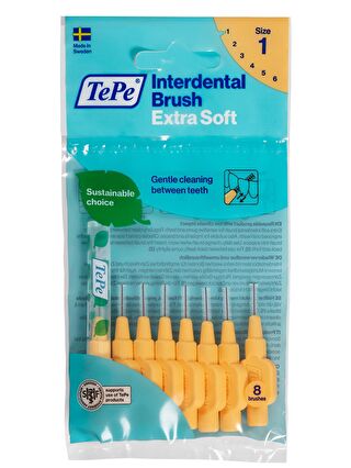 Tepe Arayüz Fırçası Turuncu 0.45 mm Extra Soft 8 li