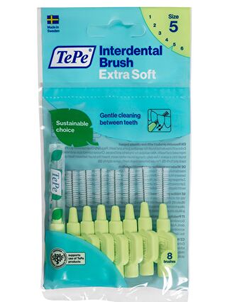 Tepe Ekstra Soft Yumuşak Arayüz Fırçası 0.8 mm Yeşil 8 li