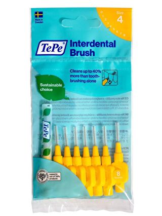 Tepe İnterdental Brush Arayüz Fırçaları 0.7 mm Sarı 8 li