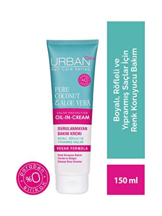 Urban Care Pure Coconut&Aloe Vera Boyalı Saçlar Renk Koruyucu Durulanmayan Saç Kremi-150ML-Vegan