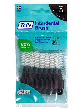 Tepe Interdental Brush Arayüz Fırçası Siyah 1.5 mm 8 li