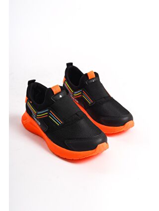 Siyah-Turuncu-Koyu Gri