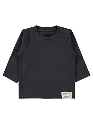 Civil Gri Kız Bebek Sweatshirt 6-18 Ay Füme