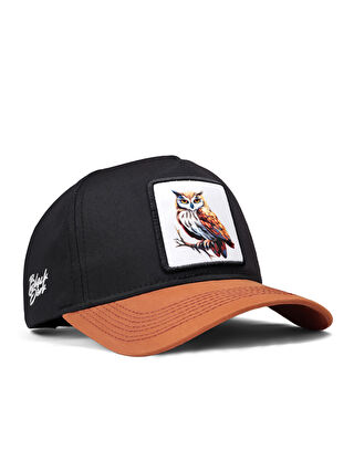 BlackBörk Turuncu V1 Baseball Baykuş - 7bs Kod Logolu Unisex Kiremit Siperli-siyah Şapka (CAP)