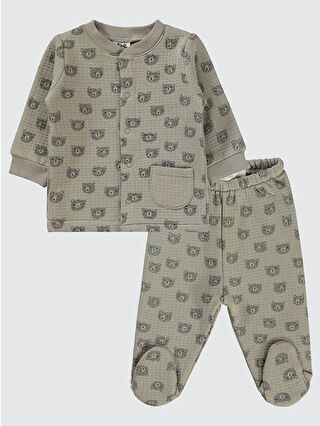 Civil Bej Baby Erkek Bebek Pijama Takımı 1-6 Ay Vizon