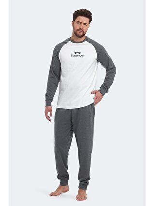 SLAZENGER PASCUAL IN Erkek Pijama Takım Beyaz