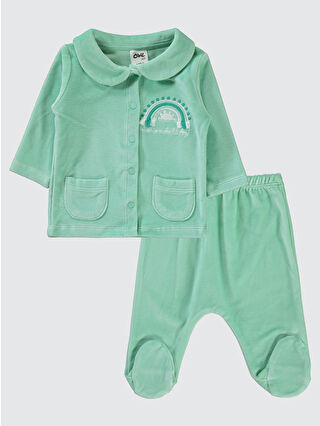 Civil Baby Kız Bebek Pijama Takımı 1-6 Ay Mint Yeşili