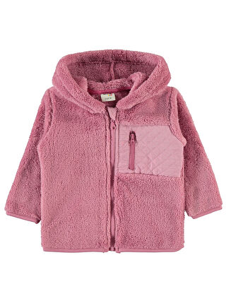 Civil Baby Kız Bebek Kapüşonlu Fermuarlı Sweatshirt 6 18 Ay Toz Pembe