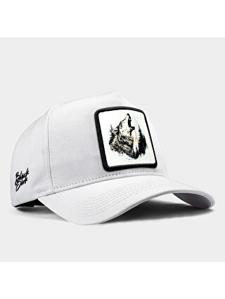 BlackBörk Lacivert V1 Baseball 6BS Kod Logolu Unisex Beyaz Şapka Cap