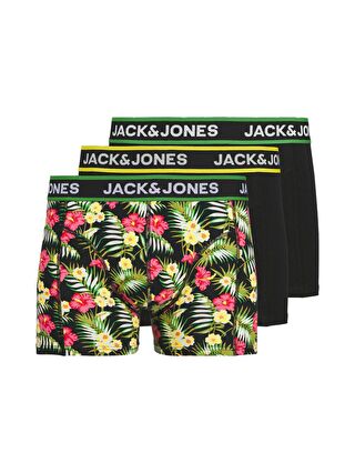 Jack & Jones Siyah Additionals Jacpink Pamuklu Streç 3 Pack Erkek Boxer 12250612