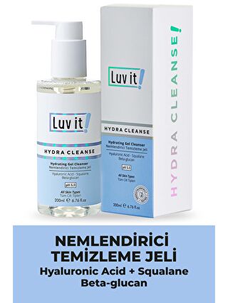 Luv it! Nemlendirme Etkili Yüz Temizleme Jeli Kuru-Normal Ciltler 200ml