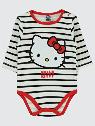 Civil Hello Kitty Kız Bebek Çıtçıtlı Badi 1-18 Ay Siyah