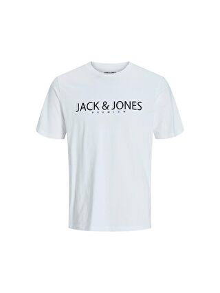 Jack & Jones Blajack Erkek Beyaz Bisiklet Yaka Tişört