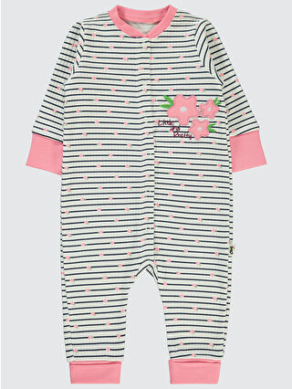 Civil Baby Kız Bebek Patiksiz Tulum 6-18 Ay Pembe