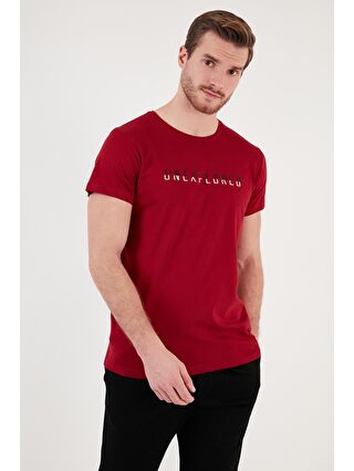 Buratti Kırmızı Bisiklet Yaka % 100 Pamuklu Slim Fit T Shirt 541UNEXPLORED24