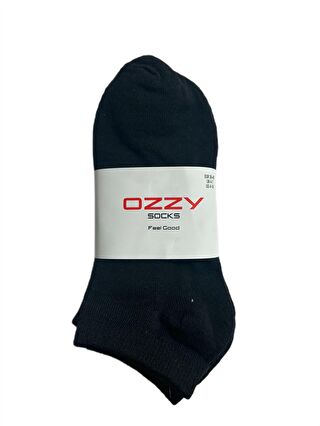 OZZY SOCKS 4 Çift Ekonomik Pamuklu Siyah Erkek Patik çorap