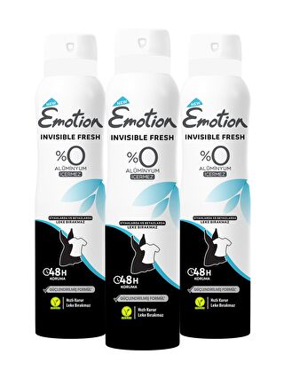 Emotion Invisible Fresh Deodorant 3x150ml