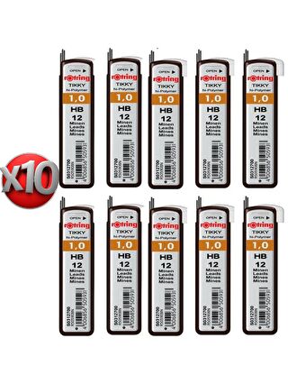 Rotring Hi Polymer Kurşun Kalem Ucu HB 0.9 / 1.0 Mm (S0312700) 10 lu Paket