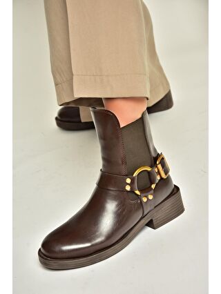 T8208810 Kahverengi Kadın Bot - Görsel 2