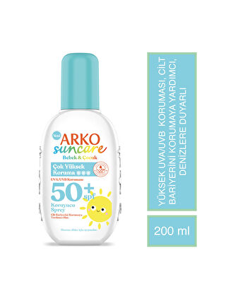 Arko Suncare Spf50+ Çok Yüksek Korumalı Bebek & Çocuk Güneş Kremi 200 Ml