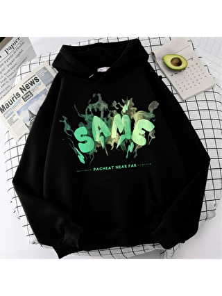 Touz Moda Street Wear Same Oversize Unisex Siyah Sweatshirt