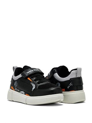 TONNY BLACK Çocuk Unisex Siyah Buz Rahat Kalıp Cırtlı Sneaker