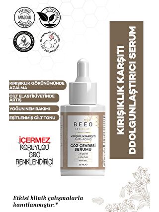 bee'o propolis Apibeauty Arı Zehirli Propolisli Anti-Aging Göz Çevresi Bakım Serumu 15ml