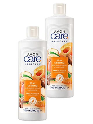 AVON Care Kayısı ve Shea Özü Şampuan ve Saç Kremi 700 Ml. İkili Set