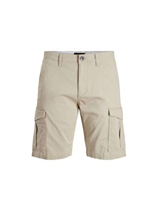 Jack & Jones Joe Erkek Bej Kargo Bermuda