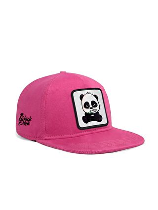 BlackBörk Bej V1 Hip Hop Kids Panda - 3bs Kod Logolu Unisex Pembe Çocuk Şapka (CAP)