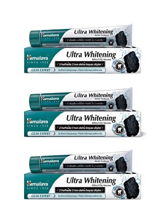 Himalaya Since 1930 Ultra Whitening Bitkisel Beyazlatıcı Diş Macunu 75 ml 3 Adet, Kimyasal Beyazlatıcı İçermez