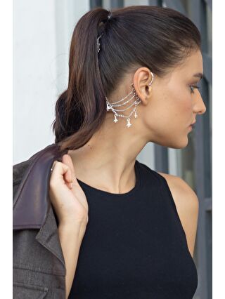 New Obsessions Gri Ear Cuff Mol Delik Gerektirmeyen Kulak Aksesuarı