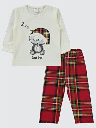 Civil Baby Kız Bebek Pijama Takımı 6-18 Ay Kırmızı